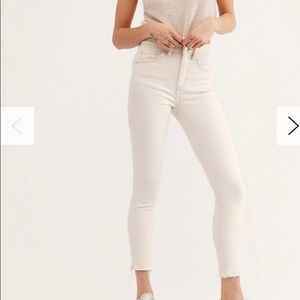 NWT Free People Raw High-Rise Jegging in Tea